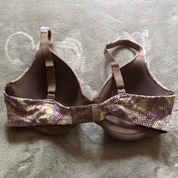 Purple Snake Skin Pattern Vanity Fair Bra 36D - Picture 3 of 4